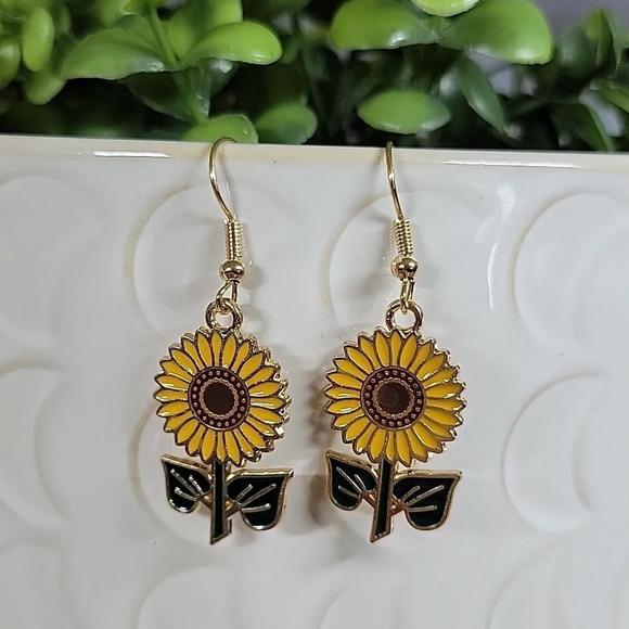 Jewelry - Sunflower Drop Earrings